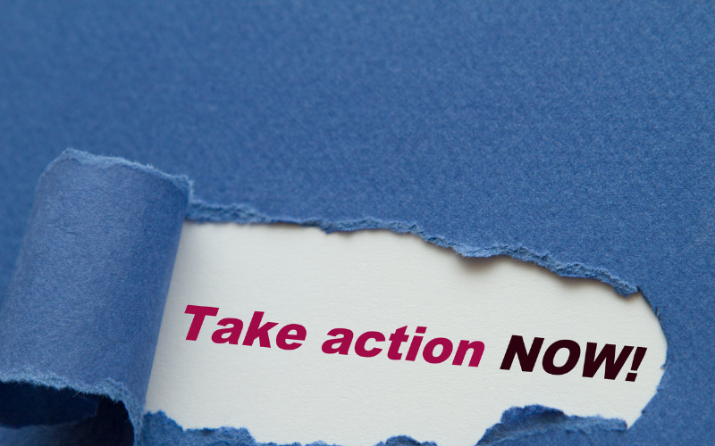 graphic saying take action now for what to do if you can't make your mortgage payment